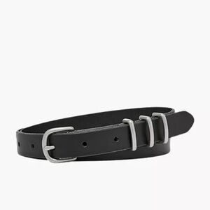 Fossil Triple Keeper skinny black belt - fits small to medium